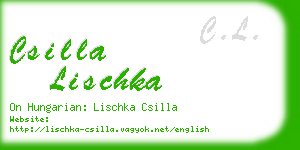 csilla lischka business card